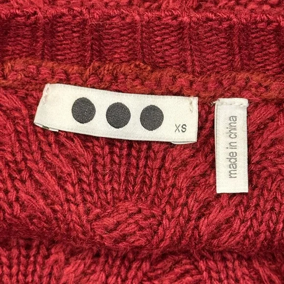 😍 Merino wool and alpaca Three Dots Crimson Knit Sweater Holiday Winter 😍 - Picture 3 of 8